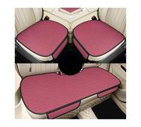 TWMEU Housses Siège Voiture Coussin Siège Respirant Soie Glacée Antidérapant Et Résistant À l'usure Soie Glacée Couleur Unie Universelle avec La Plupart Housses Siège De Voiture(Pink Three-Piece)
