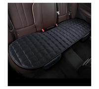TWMEU Housses Siège Voiture Coussin Universel Chaud Et Confortable À Poils Courts Brodés À Carreaux sans Dossier avec Sac Rangement Housses Siège De Voiture(Black)