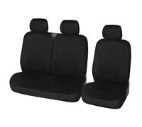 TWMEU Housses Siège Voiture Housses De Siège De Bus 9 Places Protections De Siège Auto Résistantes À La Saleté Plusieurs Couleurs Housses Siège De Voiture(BLACK-3PCS)