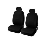 TWMEU Housses Siège Voiture Housses De Siège Universelles Camion SUV Fourgonnette 2 Places Protection Avant Paire Avant Polyester Housses Siège De Voiture(Black 2 Pieces)