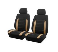 TWMEU Housses Siège Voiture Universelles Adaptées À La Plupart des Voitures SUV Camionnettes Housses De Siège Intérieures pour Ensemble Complet Housses Siège De Voiture(Beige 2 Seat)