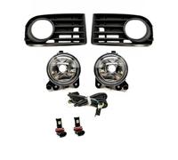TWMEU Phares Antibrouillard Auto Pour Golf 5 Pour A5 MK5 R32 2004 2005 2006 2007 2008 2009 Pièces Automobiles Feux Antibrouillard Lampes Grilles Couvercle Et Fil Halogène LED(LED and cover)