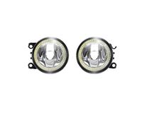 TWMEU Phares Antibrouillard Auto Pour Suzuki Pour Jimny Pour Grand Pour Swift 2 X Angel Eye Feux Antibrouillard Pare-chocs Avant Voiture Halo Anneau Feu DRL(Warm White and Red)