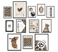 TWNSLLA Art mural tendance léopard - Décoration de chambre - Images esthétiques - Chic et luxueux - Poster Y2K pour chambre à coucher, décoration murale pour maison, appartement, dortoir, sans cadre