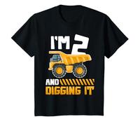 Two 2yr 2nd Birthday Construction Boys Girls 2 Years Old T-Shirt