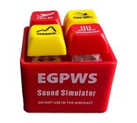 Two Action Alarme Porte-clés Bouton Cockpit Simulation pour les amateurs d'avion Cadeau Soulagement du stress Porte-clés Jouet