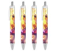 Two Bisons in Snows Day Stylo à bille rétractable 0,5 mm Écriture fine et lisse pour la maison et le bureau Noir 1 pièce