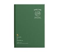 Two Books Carnet de notes horizontal en caoutchouc pour étudiants Vert Aden [A5]