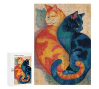 Two Cats Painting Puzzle 1000 Pièces Educa Jouet en Bois Cadeau Unique Décoration Intérieure Jeu Éducatif Challenge Toy Adultes Et Enfants À Partir De 14 Ans 300 PCS