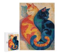 Two Cats Painting Puzzle 1000 Pièces Educa Jouet en Bois Cadeau Unique Décoration Intérieure Jeu Éducatif Challenge Toy Adultes Et Enfants À Partir De 14 Ans 500 PCS