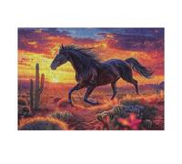 Two Cheval en Courses 300 Pieces Casse tête Expert Confirmé en Carton sans Déformation Bêtes fantastiques Très Difficile Niveau Expert Jeu De Société Collection Cadeau Premium 300 PCS