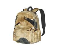 Two Cranes Are Flying Sac à dos léger pour voyage, randonnée, trajets quotidiens d'affaires, sac à dos pour ordinateur portable rose pour homme et femme