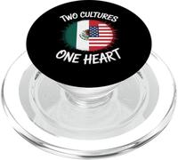 Two Cultures One Heart Drapeau USA Mexique Unity Art Femmes Hommes PopSockets PopGrip pour MagSafe