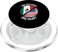 Two Cultures One Heart Drapeau USA Mexique Unity Art Femmes Hommes PopSockets PopGrip pour MagSafe