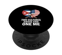 Two Cultures One Me Drôle Cubaine Américaine PopSockets PopGrip Adhésif