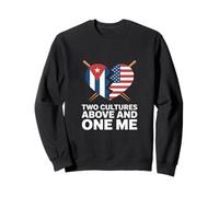 Two Cultures One Me Drôle Cubaine Américaine Sweatshirt