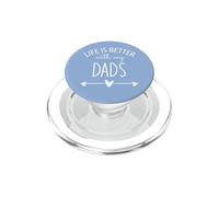 Two Dads are Better Than One Dad Life is Better with My Dads PopSockets PopGrip pour MagSafe