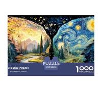 Two Different Wings 1000 Pcs Carton Extra-épais Coffret De Puzzles Colorful Night Stimulant Et Éducatif Jeu Familial Puzzles As Birthday Gifts 38x26cm/1000pcs