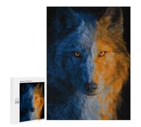 Two-Faced Wolf Art Print -1 Puzzle 1000 Pièces Educa Jouet en Bois Cadeau Unique Décoration Intérieure Jeu Éducatif Challenge Toy Adultes Et Enfants À Partir De 14 Ans 500 PCS