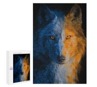Two-Faced Wolf Art Print -1 Puzzle 1000 Pièces Educa Jouet en Bois Cadeau Unique Décoration Intérieure Jeu Éducatif Challenge Toy Adultes Et Enfants À Partir De 14 Ans 1000 PCS