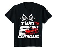 Two Fast 2 Curious Race Car 2ème Anniversaire pour Enfant garçon Fille T-Shirt