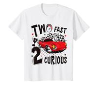 Two Fast 2 Curious Racing Car 2ème Anniversaire pour garçons et Filles T-Shirt
