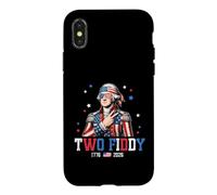 Two Fiddy 250 Anniversary George Washington July 4th Coque pour iPhone X/XS