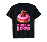 Two Fingers is Enough Donut drôle pour Enterrement de Vie de Jeune Fille T-Shirt