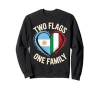Two Flags One Family Argentinian Italian Roots Italy Sweatshirt