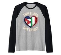 Two Flags One Family Half Cuban Italian Roots Cuba Italy Manche Raglan