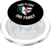 Two Flags One Family Mexico Cuba Mexican Cuban Roots PopSockets PopGrip pour MagSafe