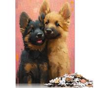 Two German Shepherd Puppies Puzzle 1000 Pièces Educa Jouet en Bois Divertissement Créatif Décoration Intérieure Jeu Éducatif Challenge Toy Adultes & Enfants des 14 Ans 1000pcs (40x28cm)