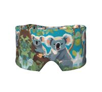 Two Happy Koalas Bandeau unisexe pour dormir sur le côté, masque pour les yeux et cache-oreilles (68,1 x 10,9 cm), intérieur et extérieur, voyage, yoga, confort réglable