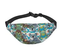 Two Happy Koalas Grand sac banane tendance pour voyage, décontracté, convient pour le sport, la course à pied, le cyclisme, les voyages, la pêche