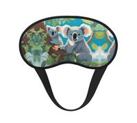 Two Happy Koalas Masque de sommeil occultant - Couvre-yeux confortable, réglable, parfait pour les voyages, la méditation et le camping
