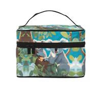 Two Happy Koalas Trousse de maquillage de voyage pour femme Grande capacité 22,9 x 16,5 x 15,7 cm