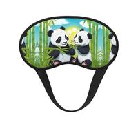 Two Happy Pandas Masque de sommeil occultant avec bande élastique S'adapte à toutes les formes de tête Idéal pour les voyages, le bureau et le travail de nuit