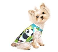 Two Happy Pandas T-shirt respirant sans manches pour petits chiens et chats, doux, confortable, élégant