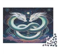 Two-Headed White Serpent 1000pcs (75x50cm) Puzzle pour Adultes - Motif Mandala,Jouet De DIY