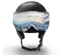 Two Horizons Protection de visière pour casque de ski - Protège contre les rayures - Chiffon de nettoyage en microfibre - Style avec sourire - Accessoire de ski pour Adultes Unisexes