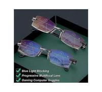 (two hundred,Yellowish brown)Anti Blue Light Intelligent Bifocal Presbyopic Glasses