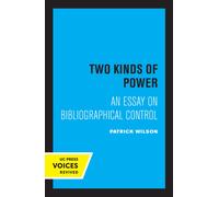 Two Kinds of Power by Patrick Wilson Paperback Book Patrick Wilson (Auteur)