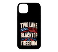 Two Lane Blacktop Freedom T-Shirt Route Américaine Coque pour iPhone 14 Plus