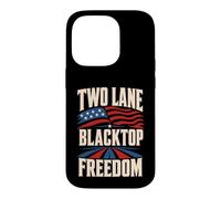 Two Lane Blacktop Freedom T-Shirt Route Américaine Coque pour iPhone 14 Pro
