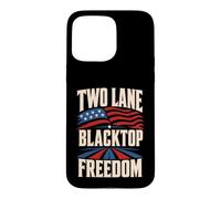 Two Lane Blacktop Freedom T-Shirt Route Américaine Coque pour iPhone 15 Pro Max