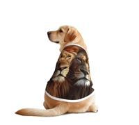 Two Lions T-shirt pour chien - Vêtements pour chiens de grande et moyenne taille - Chemise confortable pour chien - Parfait pour un usage quotidien