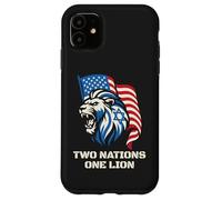 Two Nations One Lion - USA Israel Patriotic Design Coque pour iPhone 11