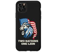 Two Nations One Lion - USA Israel Patriotic Design Coque pour iPhone 11 Pro Max