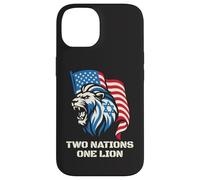 Two Nations One Lion - USA Israel Patriotic Design Coque pour iPhone 14