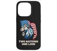 Two Nations One Lion - USA Israel Patriotic Design Coque pour iPhone 14 Pro